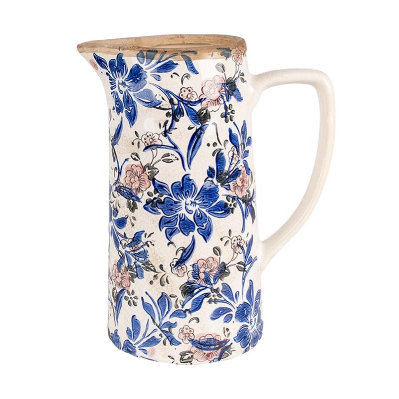 Blue Floral Jug Large-Breda's Gift Shop