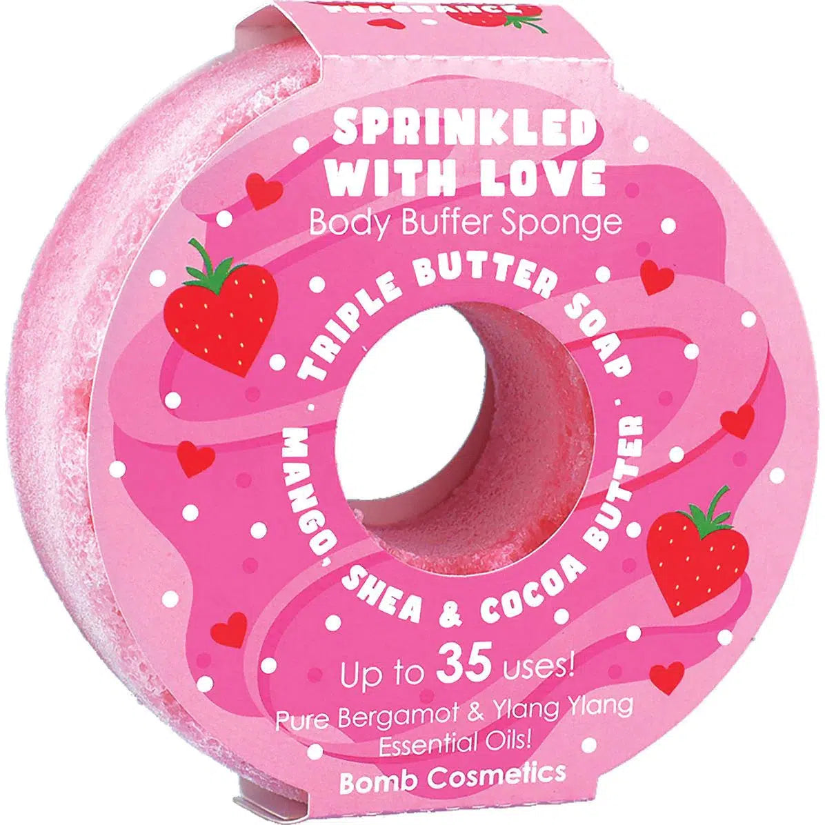 Bomb Cosmetics Sprinkled with Love Buffer Sponge-Breda's Gift Shop