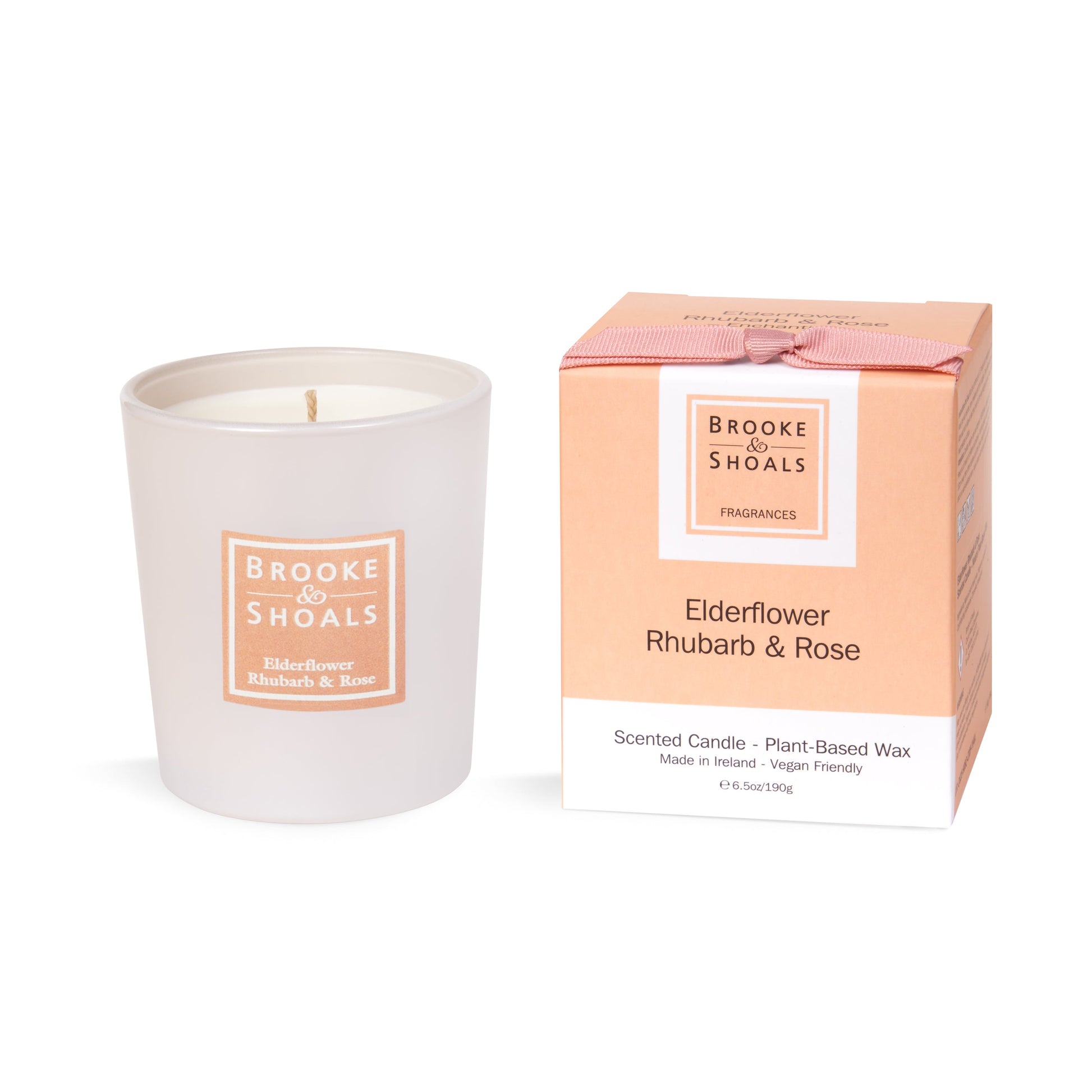 Brooke & Shoals Elderflower Rhubarb And Rose Candle-Breda's Gift Shop