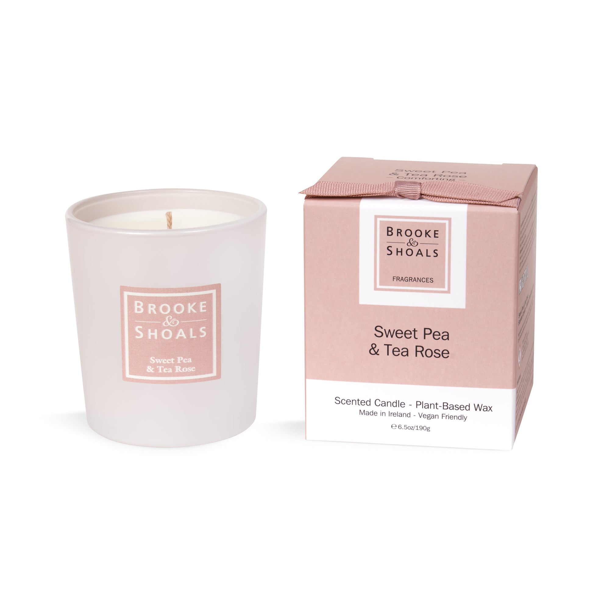 Brooke & Shoals Sweet Pea & Tea Rose Candle-Breda's Gift Shop