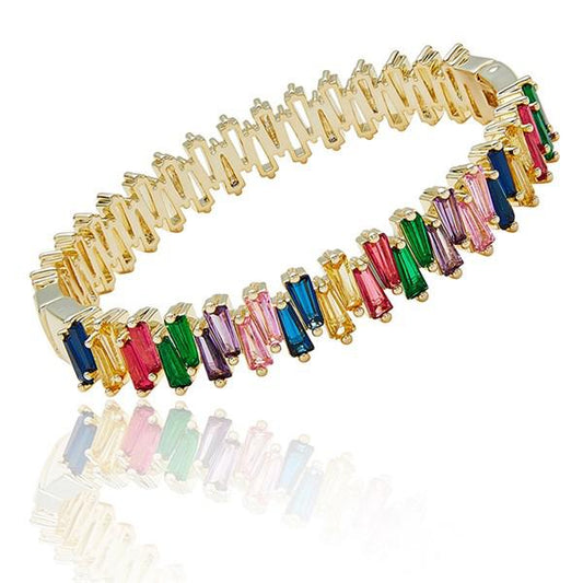 Colourful Gold Plated Bangle-Breda's Gift Shop