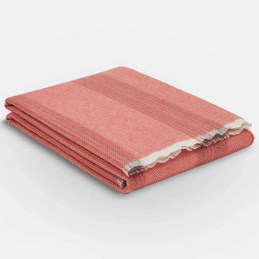 Cushendale Lambswool Coral Throw-Breda's Gift Shop