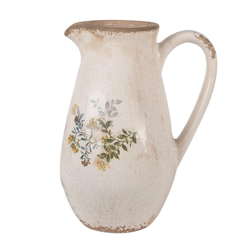 Decorative Jug With Floral Motif-Breda's Gift Shop