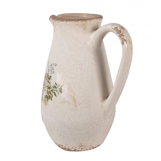 Decorative Jug With Floral Motif-Breda's Gift Shop