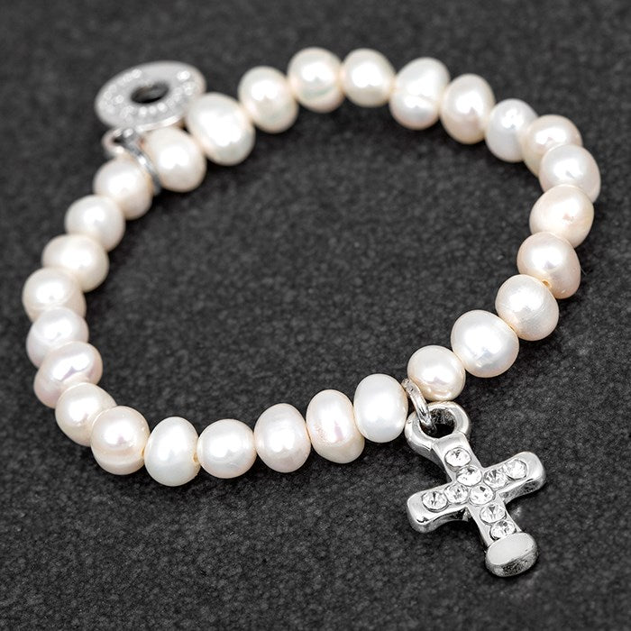 Equilibrium Pearl Christening Bracelet-Breda's Gift Shop