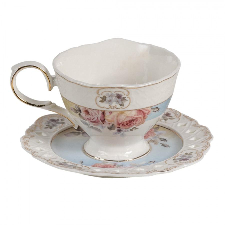 Floral Cup & Saucer Set-Breda's Gift Shop