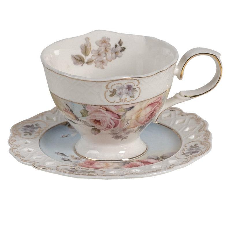 Floral Cup & Saucer Set-Breda's Gift Shop