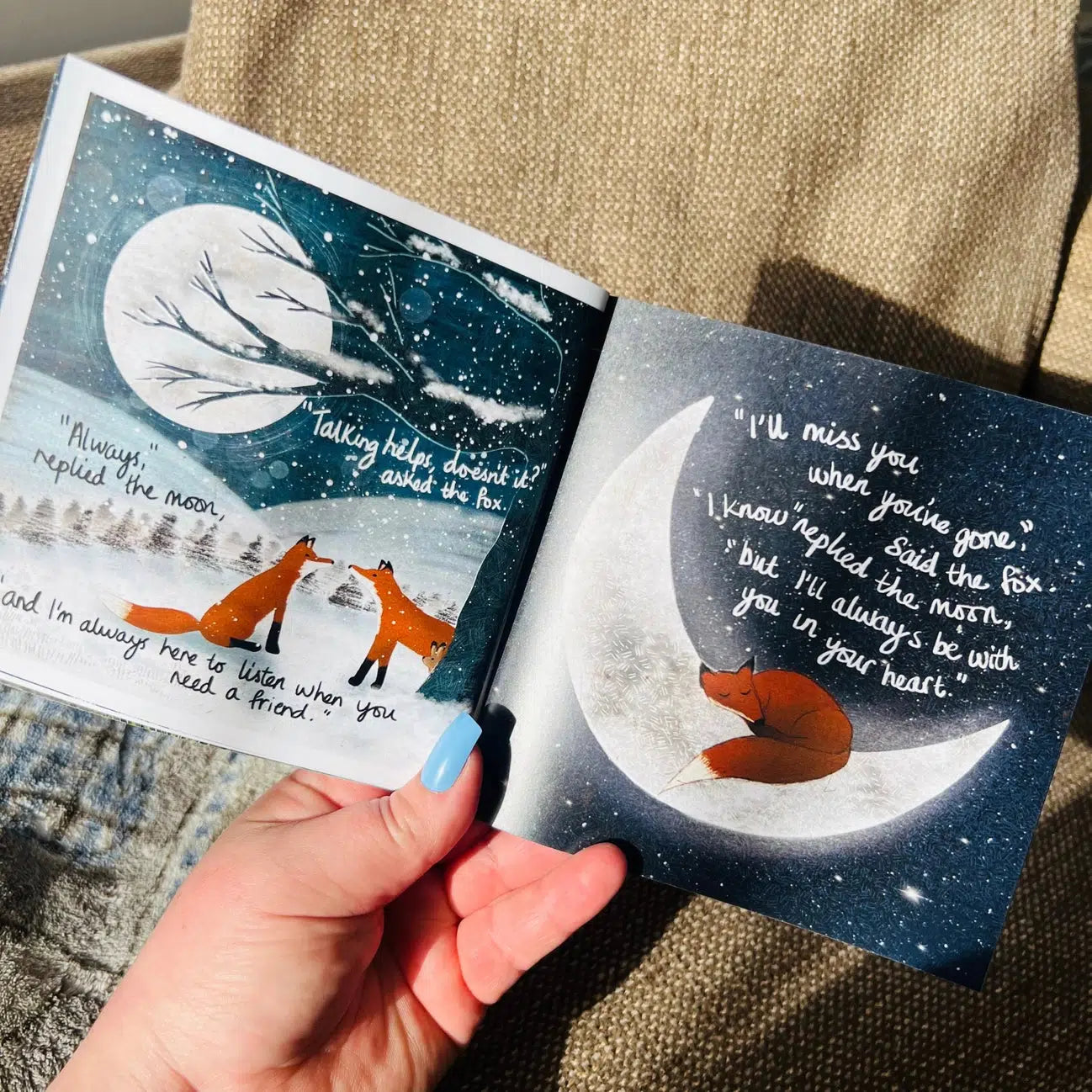 Fox Under The Moon 'A Hug in a Book' Mini Book-Breda's Gift Shop