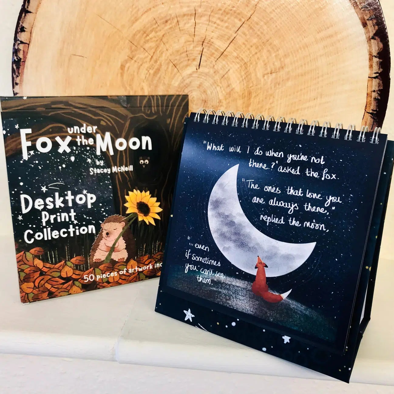 Fox Under The Moon Desktop Print Collection-Breda's Gift Shop