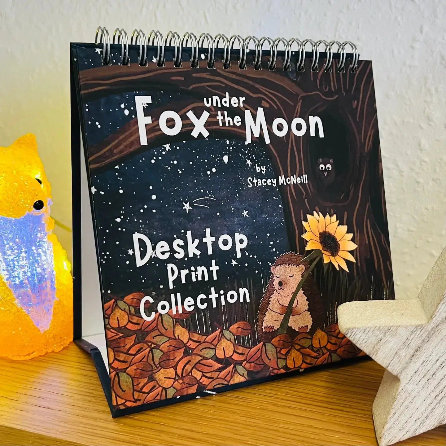 Fox Under The Moon Desktop Print Collection-Breda's Gift Shop