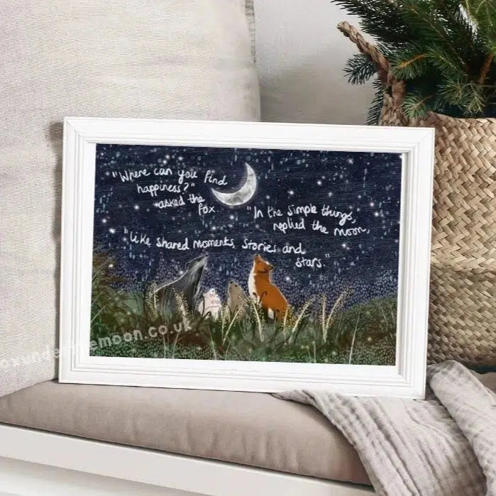 Fox Under The Moon: Simple Things Print-Breda's Gift Shop