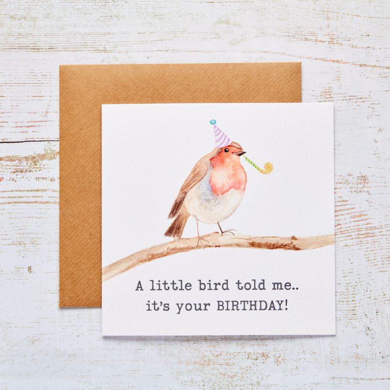 Greeting Card: A Little Bird....-Breda's Gift Shop