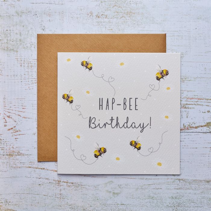 Greeting Card: Hap-Bee Birthday-Breda's Gift Shop