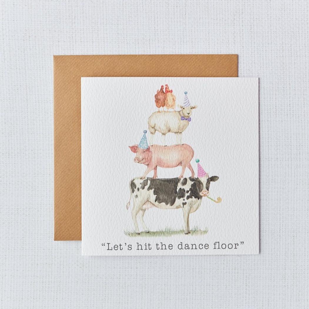 Greeting Card: Let's Hit The Dance Floor-Breda's Gift Shop