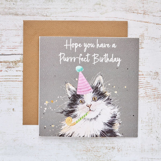 Greeting Card: Purrr-fect Birthday-Breda's Gift Shop