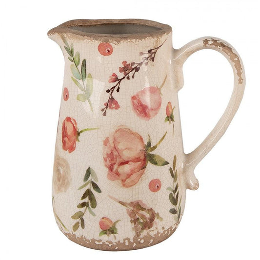 Peach Floral Jug-Breda's Gift Shop