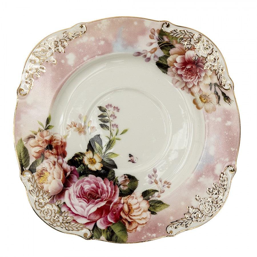 Pink Floral Cup & Saucer Set-Breda's Gift Shop