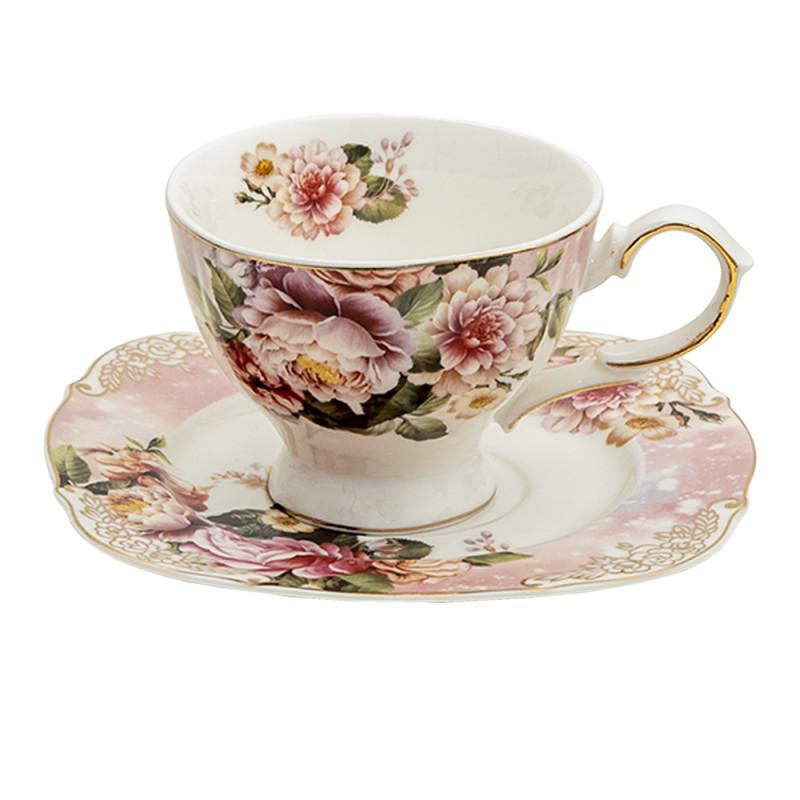 Pink Floral Cup & Saucer Set-Breda's Gift Shop