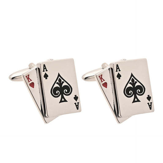 Playing Cards Cufflinks-Breda's Gift Shop