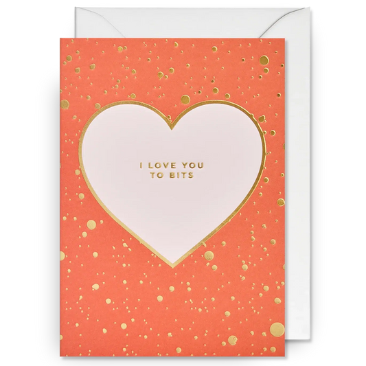 Postco "I Love You To Bits" Greeting Card-Breda's Gift Shop