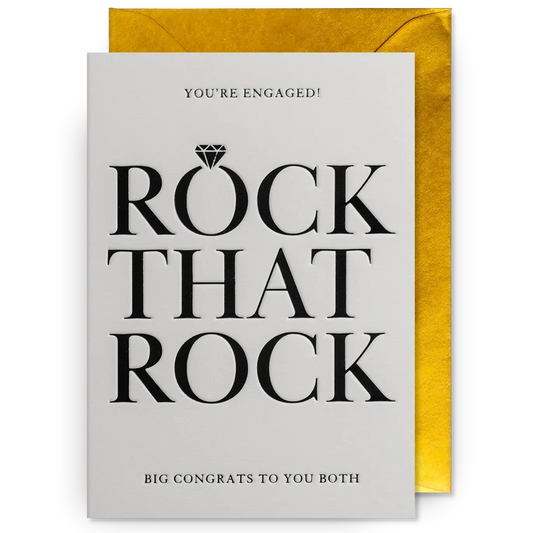 Postco ‘Rock That Rock’ Engagement Card-Breda's Gift Shop