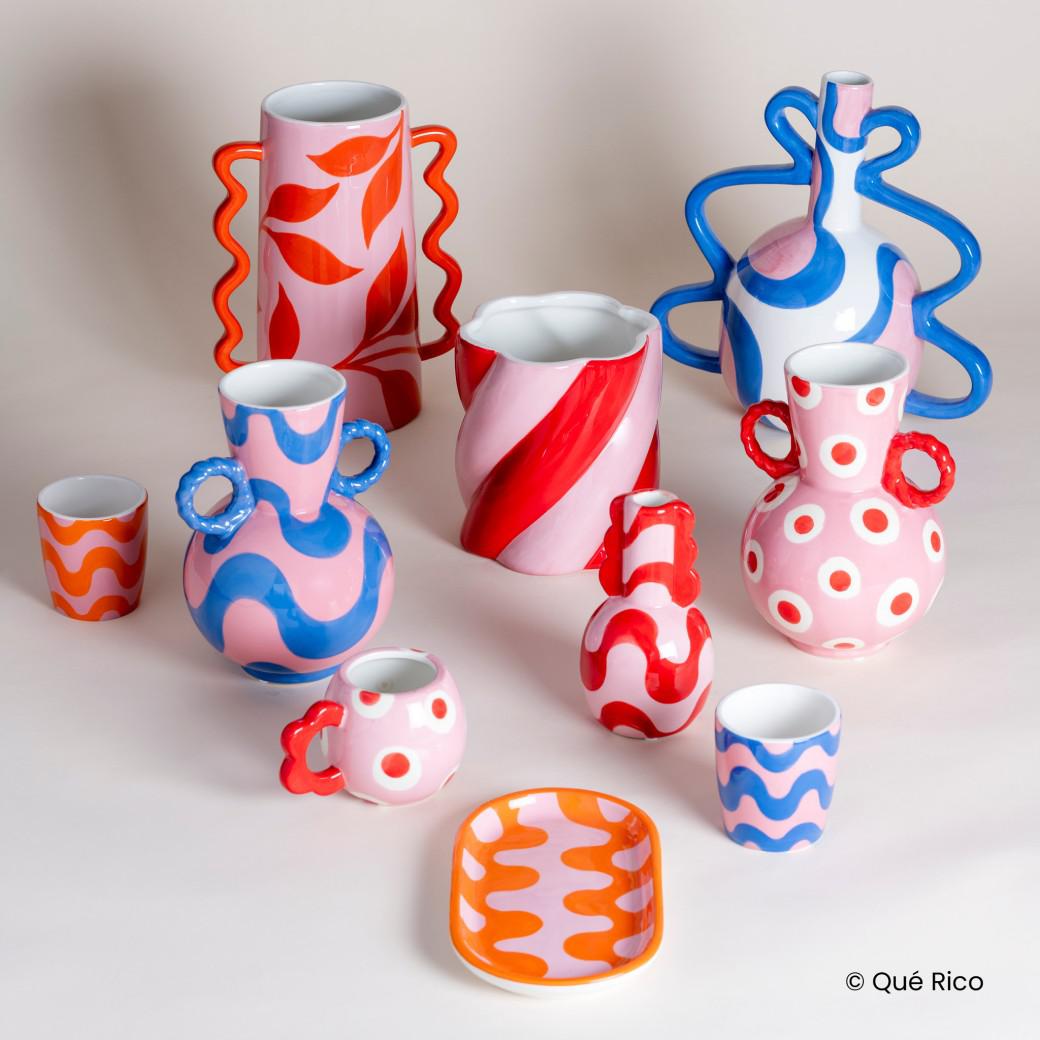 Que Rico Vase: Rosalía, Dancing Dots-Breda's Gift Shop