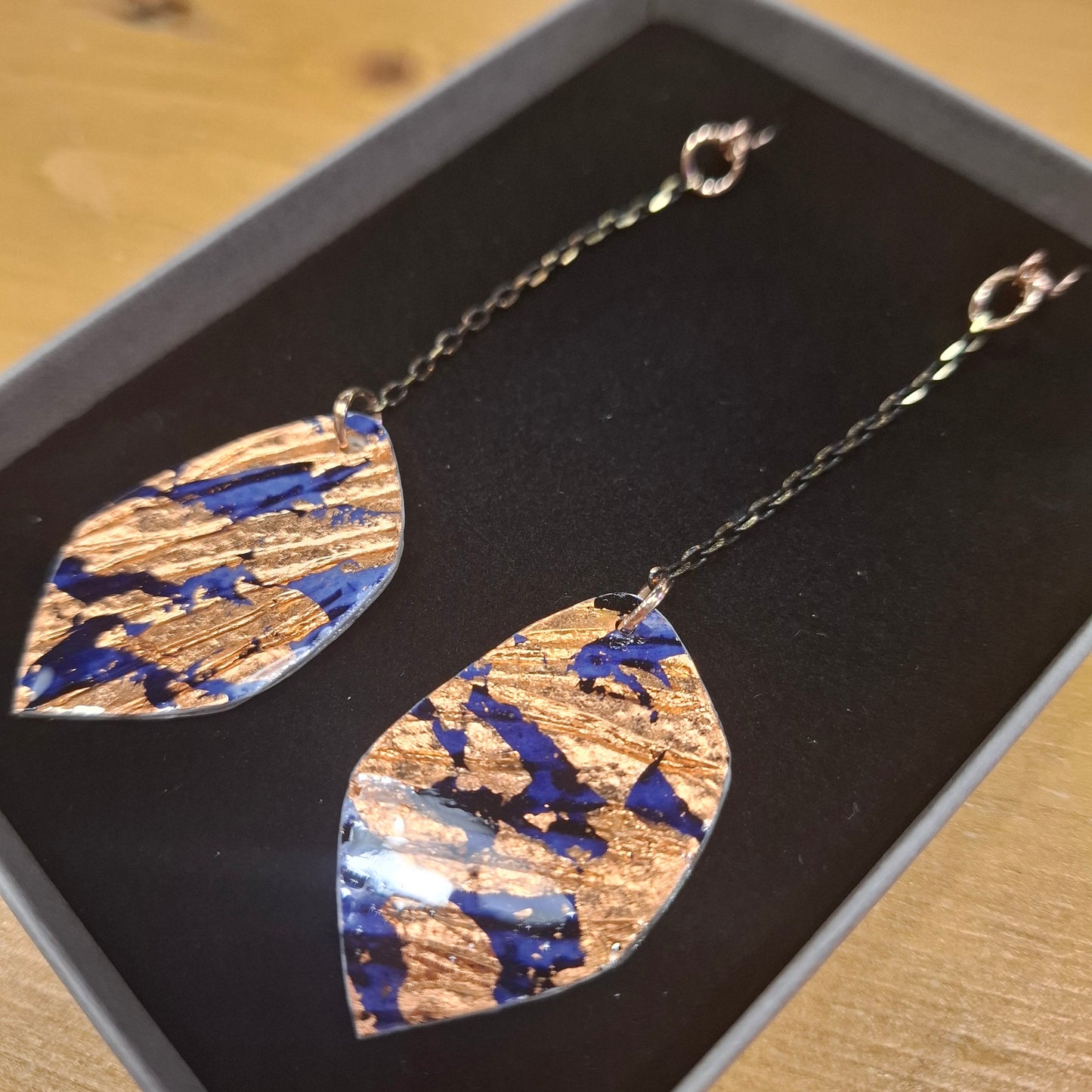 Rothlú Geo Giles Earrings: Blue-Breda's Gift Shop