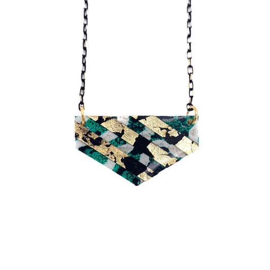 Rothlú Ralston Necklace: Dark Green/Black-Breda's Gift Shop