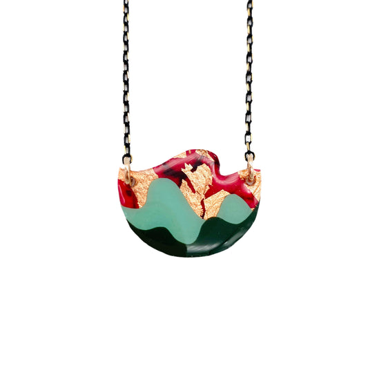 Rothlú Tonn Necklace: Red/Mint/Olive-Breda's Gift Shop