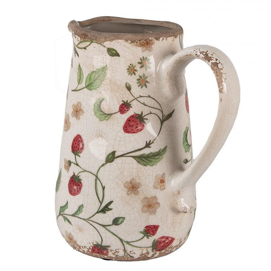 Rustic Strawberry Design Jug-Breda's Gift Shop