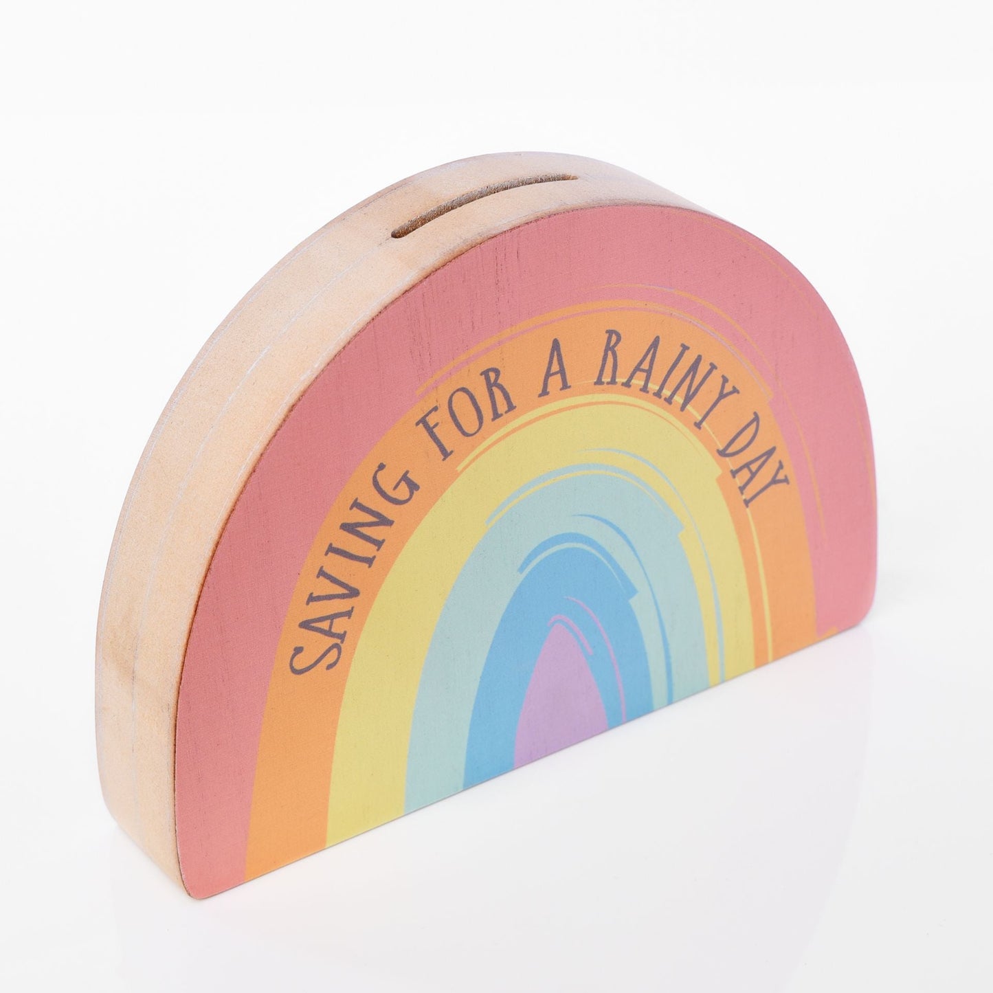 Wooden Rainbow Money Bank-Breda's Gift Shop