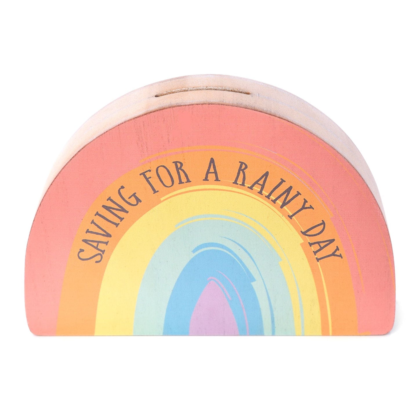 Wooden Rainbow Money Bank-Breda's Gift Shop