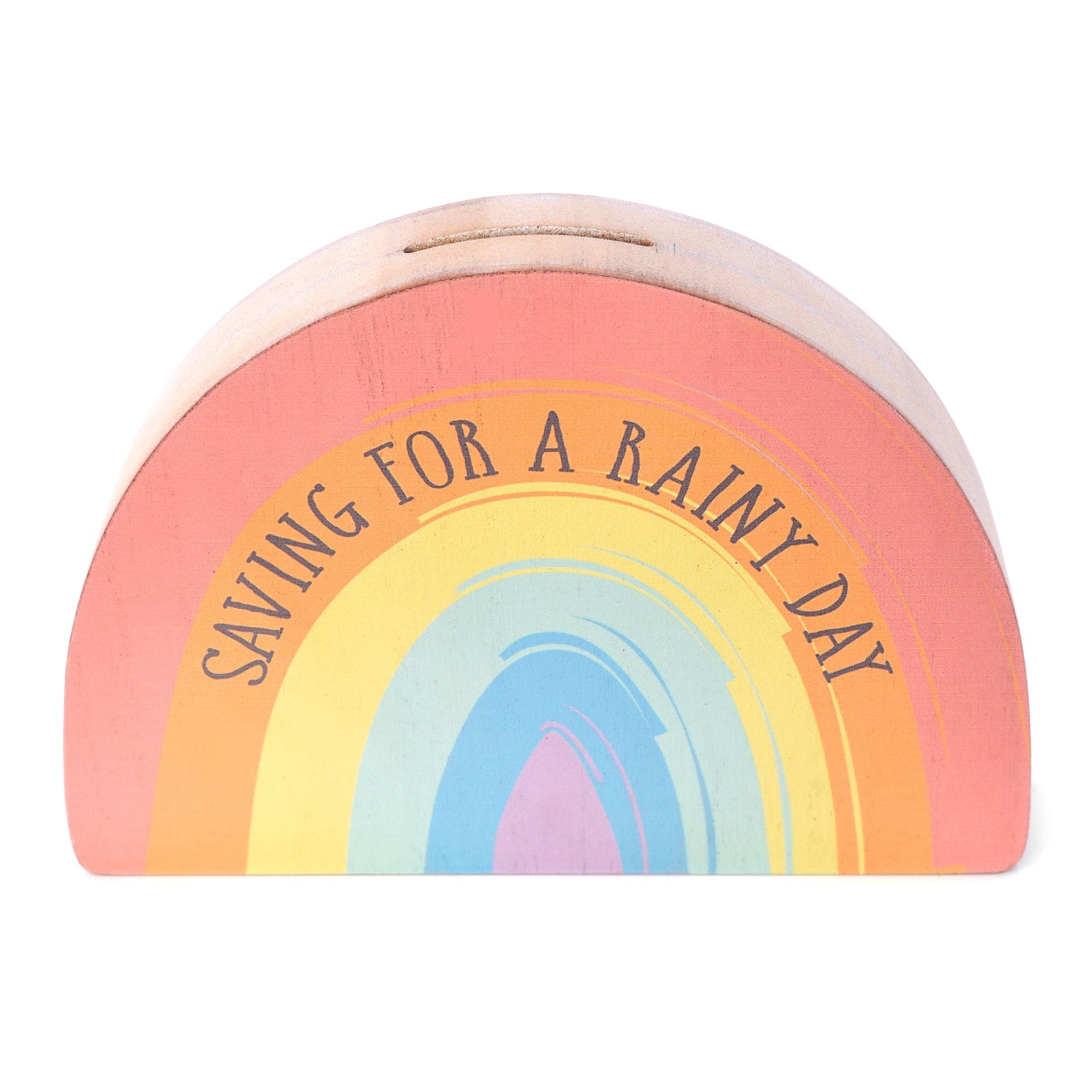 Wooden Rainbow Money Bank-Breda's Gift Shop