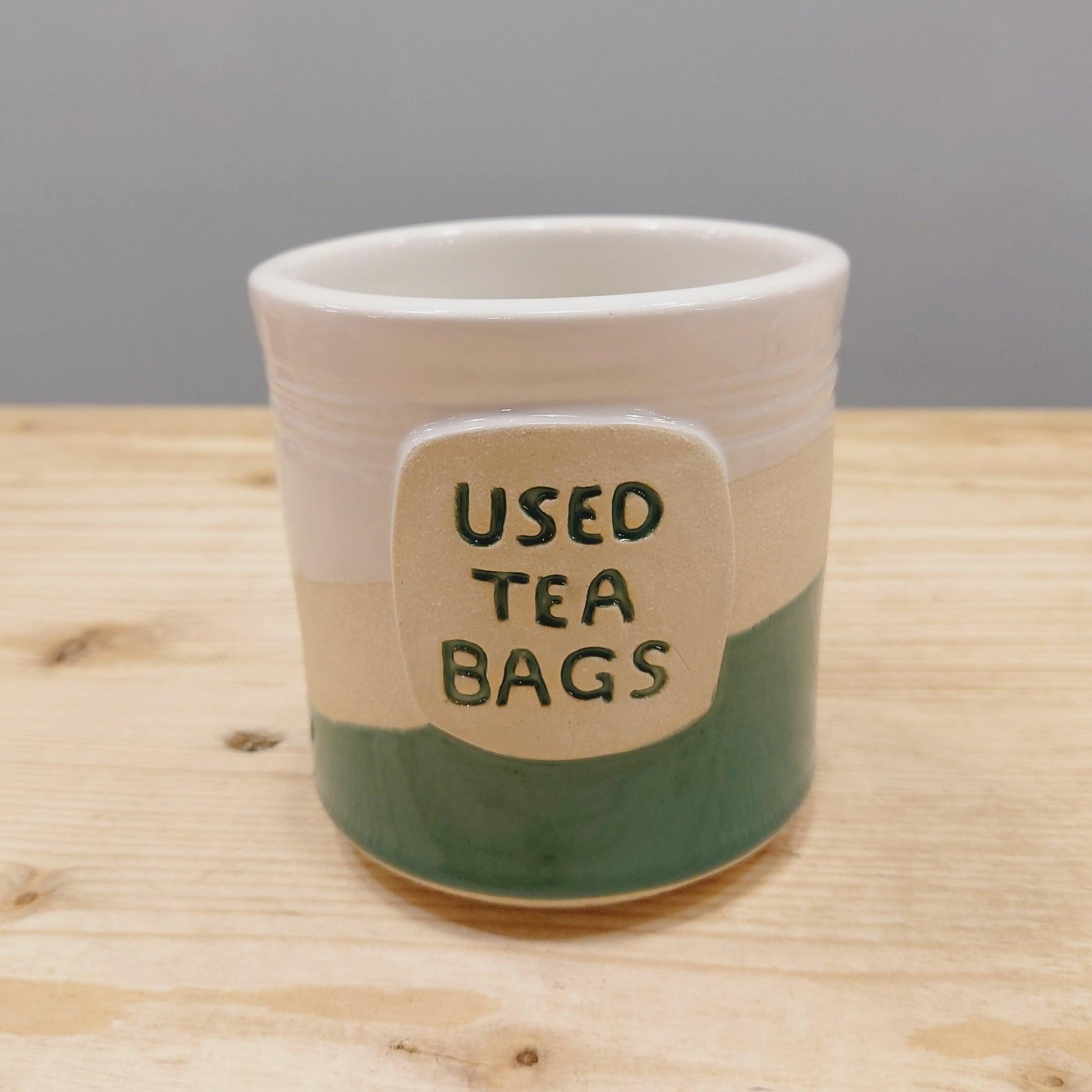 Woodford Pottery "Used Tea Bags" Container-Breda's Gift Shop