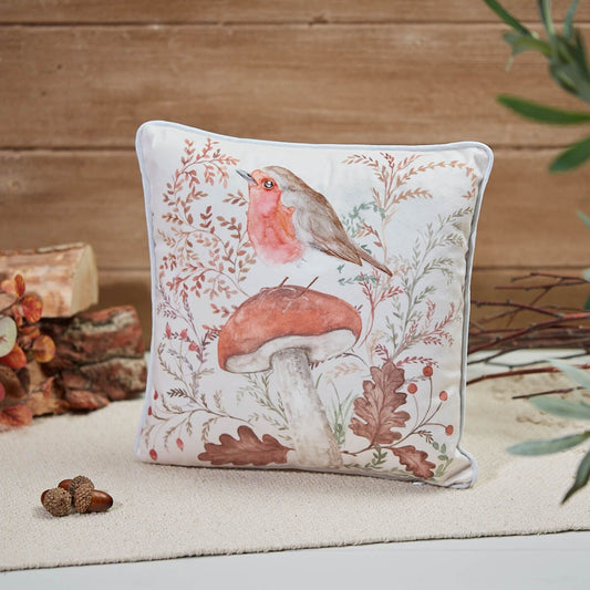 Woodland Robin Cushion-Breda's Gift Shop